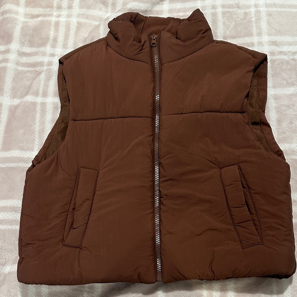Forever 21 Brown Puffer Vest
